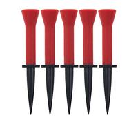 Baoblaze 5 Pièces Golf Tees en Caoutchouc Porte-Balle Conception Étagée Contrôle Amélioré Réduction Friction Utilisation sur Tapis de Practice Convient, Hauteur Rouge 7,6 cm