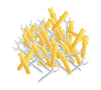 Baoblaze 50 Pièces Vis à Double Tête Métal Résistant Filetage Complet Utilisation Mur Porte Moulures Convient pour Revêtement Travaux Maison, 3.5mm