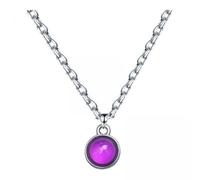 Baoblaze 6X Collier D'humeur Rond Pendentif Changeant de Couleur D'humeur pour Filles Femmes Maman Fille