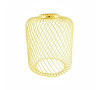 Baoblaze Abat-jour Industriel Cage Géométrique Luminaire ampoule en Fil de Fer Solide avec Protection Contre les Chocs et Motif Diffusant Adapté à Cuisine, Or, Cylindre 120x150