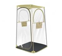 Baoblaze Abri de Pêche Extérieur Tente Monodome Transparent PVC Champ Visuel Complet Plancher Anti-Eau PE Armature Fibre de Verre Démontage Simple Format