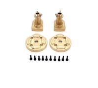 Baoblaze Accessoire en Laiton pour Véhicule Échelle 1 12 Ensemble Contrepoids Essieu Arrière Capots d'Engrenage Tasse d'Essieu Vis Noires Usure Réduite et