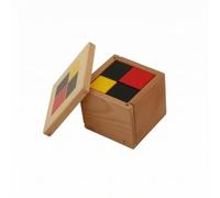 Baoblaze Aide Mathématique Enfants Cube Binomial Matériel Éducatif Bloc Géométrique Puzzle Bois Texturées Compréhension Algèbre avec Boîte Adapté aux Classes École à Domicile Salle de Jeux