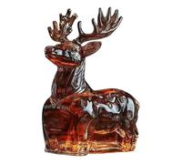 Baoblaze Animal Whisky Decanter Unique drôle en verre transparent bouteille d'alcool en verre homme cadeau pour le bar club hôtel décoration, Cerf