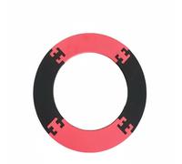 Baoblaze Anneau de Protection pour Cible de Fléchettes Support EVA Entourage Segmenté Réduction des Impacts Pose Immédiate Surface Douce Adapté à la Pratique Récréative Café Jeux, Rouge, Noir