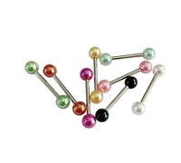 Baoblaze Anneaux de Langue en Acrylique, 8 Pièces, Accessoires, Clous de Barre pour Femmes et Hommes