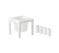 Baoblaze Aquarium Porte-Plante Aquatique Comprenant Panier à Plantes Hydroponique Support en Tubes PVC Renforcés Corbeille Aérée pour Racines Vivantes Accessoi, Moyen