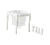 Baoblaze Aquarium Porte-Plante Aquatique Comprenant Panier à Plantes Hydroponique Support en Tubes PVC Renforcés Corbeille Aérée pour Racines Vivantes Accessoi, Grand