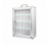 Baoblaze Armoire de Rangement Téléphone Portable Verrouillable Casier Boîte Coffret avec Observations Rapides par Transparente en Alliage d'Aluminium Poignée, 48 Emplacements