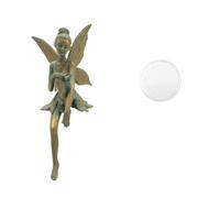 Baoblaze Assis Fairy Figurine Sculpture Resin Tabletop Ornement Plant Pot Decor for Porch Gift Birthday, Bronze