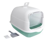 Baoblaze Bac à Litière pour Chat Coffret Fermé avec Porte Pratique Toilette Résistante à Nettoyer Facilement Plateau Amovible Anti-Odeur Convient Aux Chats D'I, Vert