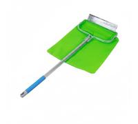 Baoblaze Balai Pelle en Alliage d'Aluminium Pelle à Déchets Pelle à Feuilles Ramasse-miettes Coupe-Vent Poche Profonde Étanche Manche 92cm Adapté au Voirie Jardinage Chantier Extérieur, 1703-Ks Vert