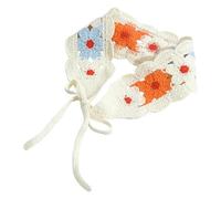 Baoblaze Bandana au crochet pour femme, design, confortable pour femmes et filles, Orange Bleu