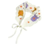 Baoblaze Bandana au crochet pour femme, design, confortable pour femmes et filles, Violet Jaune