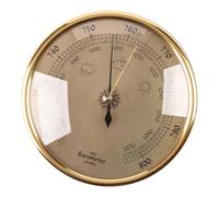 Baoblaze Baromètre, outil de prévision météorologique, outil de pression d'air, accessoire robuste et performant, manomètre pour bureaux et entrepôts, Visage Doré