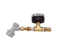 Baoblaze Bee Brew Valve Réglable avec Soupape de Sécurité à Bille Manomètre Intégré pour Lecture Précise Structure Compacte Métallique Adaptée à La Fermentatio, 0 à 15 Psi