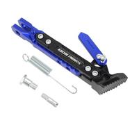 Baoblaze Béquille Latérale Support Stand Ajustable Alliage Aluminium Patin Pivotant Antidérapant avec Ressort pour Stationnement Stable Garage Privé Travaux de Customisation, Bleu