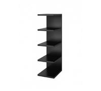 Baoblaze Bibliothèque Table Peu Encombrant | Conception Verticale Compacte, Étagère en Fer Cloison Fixe, Métallique, Étagère Bureau, Étudiants, Noir, 4-Tiers