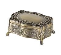 Baoblaze Boîte à Bijoux, boîte à bibelots, Couvercle Rabattable, décoration Vintage, Commode en métal, Rangement de Bijoux, Ornement, Organisateur de Bijoux