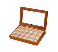 Baoblaze Boîte à Bijoux en Bois avec Couvercle, spacieuse vitrine en Velours pour bagues, Boucles d'oreilles et Bracelets, Style D