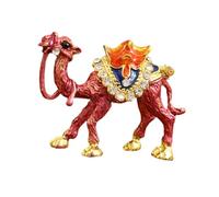 Baoblaze Boîte à Bijoux en Forme de Chameau, Ornement, Porte-Colliers, Organisateur de Bijoux en métal, Coffret à trésors pour Commode, Rouge