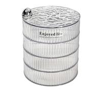 Baoblaze Boîte à bijoux rotative à 360 degrés, support pour boucles d'oreilles, boîte à bijoux transparente de capacité, organisateur de rangement, 4 Niveaux