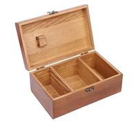 Baoblaze Boîte à couture décorative en bois avec compartiments, boîte de rangement multifonctionnelle pour bijoux et cadeaux, Bois