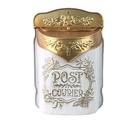 Baoblaze Boîte aux lettres murale au design vintage, grande capacité, facile à installer, en métal, pour jardin, ferme