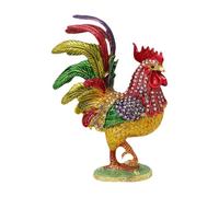 Baoblaze Boîte de joaillerie Coq Statue d'alliage de Coq, Multi