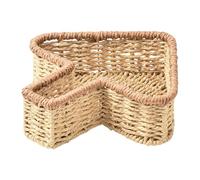 Baoblaze Boîte de rangement tressée, organisateur polyvalent, robuste et léger, bac étroit en forme de flèche pour magazines et journaux du salon