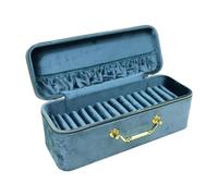Baoblaze Boîte Rangement pour Bracelets, présentoir à Bijoux Portable, Pratique et Polyvalente, idéale pour Un Anniversaire ou Un Mariage, Bleu
