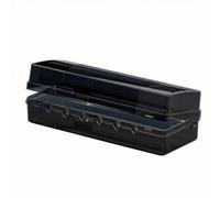 Baoblaze Boîtier Étanche pour Prises Électriques Coffret Extérieur Multiprise Boîtier de Connexions Rigide avec Couvercle Articulé et Verrou Renforcé Passages, Version Allongée, Noir Transparent