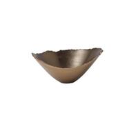 Baoblaze Bol Ornemental en Verre avec Gravure Ondulée et Finition Lisse pour Décoration Surface sur Table Basse Guéridon pour, 24.5 19 11.5cm, Bol À Bord Irrégulier, Petite Taille