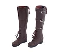 Baoblaze Bottes pour Figurine Féminine Souliers Hauts Chaussures de Collection Accessoire de Poupée à L'Échelle 1/6 avec Détails Fins Approprié pour La Créatio, Brun
