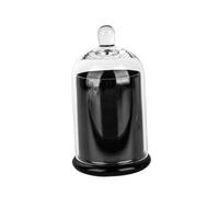 Baoblaze Bougeoir dôme en Verre Cloche avec poignée supérieure, Couvercle de Plante Domestique, Cloche d'exposition de Pot, dôme pour Exposition de Fruits et, Noir