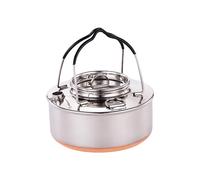 Baoblaze Bouilloire Extérieure Cafetière Kettle INOX Portative Résistante Transfert Chaleur Poignée Isolée Couvercle Sécurisé Convient Barbecue Cam, 0.9L