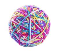 Baoblaze Boules de Jouet pour Chat, Boules à Pompon Résistantes Aux Morsures, Boule à Hochet pour Chiot, Chaton, Lapin
