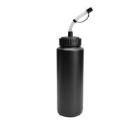 Baoblaze Bouteille de Sport Extérieur Gourde Bidon Flasque Récipient avec Paille Longue et Bec Incliné pour Siroter en Mouvement Bouchon à Vissage Étanche, Array, Noir, 1000ml