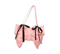 Baoblaze Bow Bag Sac Nylon Trendy Bow Purse pour Work Street Dating Party Shopping, Rose