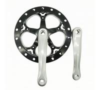 Baoblaze Bras Manivelle Vélo Pliable Plateau 52 NTS Gar Chaîne Double en Acier Aluminium pour Puissance Efficace Adapté aux Vélos Ville