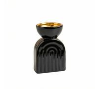 Baoblaze Brûleur de Parfum d'Intérieur Diffuseur Arôme Encens Porte-cône Céramique Base Stable Format Compact Décorative Convient Salon Chambre Bureau, Noir, Style to 1