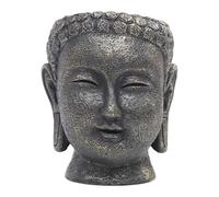 Baoblaze Buddha Tête Planteur Pot Fleur Ornement Résine Sculpture Décorative avec Trou de Drainage Adapté à Salon Bureau Décoration Maison Collection, 9 Cm X 9.4 Cm X 11 Cm