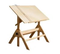 Baoblaze Bureau d'art Réglable Table à Dessin Table de Drafting Planche d'art Chevalet en Bois avec Plateau Inclinable Règle Intégrée Convient aux Artistes Étudiants