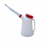 Baoblaze Burette d'Huile de Fluide Bidon de Contenant de Mesure avec Bec pour Accéder aux Compartiments Graduation Claire pour Éviter le Sur-remplissage, 5L, Red Cap Red Ring
