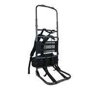 Baoblaze Cadre de Randonnée Ajustable Cadre de Sac à Dos Châssis Pliable Support de Portage Ossature de Transport en Aluminium et Nylon Adapté aux Marcheurs Bivouacs Itinérances, Black New Adjustable