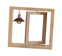 Baoblaze Cadre photo rotatif Décoration d'intérieur Fête Bois Maison École Salle de classe Horizontal Décoratif, 21.4 Cm X 23.4 Cm