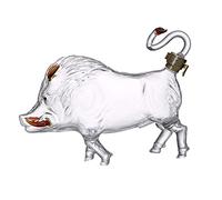 Baoblaze Carafe à vin en Forme de Sanglier Carafe à Liqueur en Verre pour Bouteille de vin Brandy Vodka