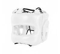 Baoblaze Casque de Boxe Couvre-Chef Sport de Protection avec Lien d'ajustement et Mousse Épaisse pour Pratiquants Masculins et Féminins Suivant Les Scènes d'Entraînement et de Tournoi, White