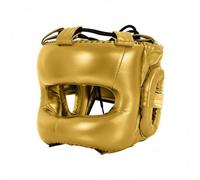 Baoblaze Casque de Boxe Couvre-Chef Sport de Protection avec Lien d'ajustement et Mousse Épaisse pour Pratiquants Masculins et Féminins Suivant Les Scènes d'Entraînement et de Tournoi, Gold