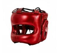 Baoblaze Casque de Boxe Couvre-Chef Sport de Protection avec Lien d'ajustement et Mousse Épaisse pour Pratiquants Masculins et Féminins Suivant Les Scènes d'Entraînement et de Tournoi, Red